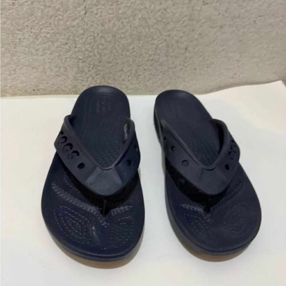 CROCS Unisex Baya II Flip Flops Men5 W7 Navy blue